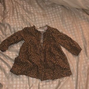 Long sleeve Leopard print dress
